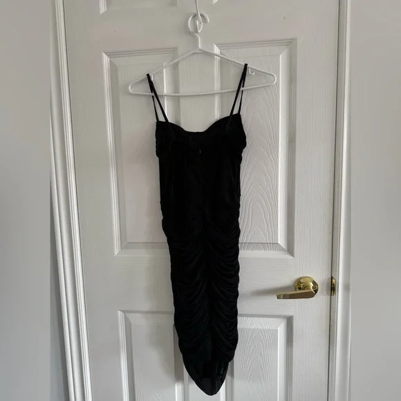 SHEIN ICON RUCHED BUSTIER BODYCON DRESS SIZE SMALL/4 NEVER WORN NWOT KNIT FABRIC - Picture 9 of 10